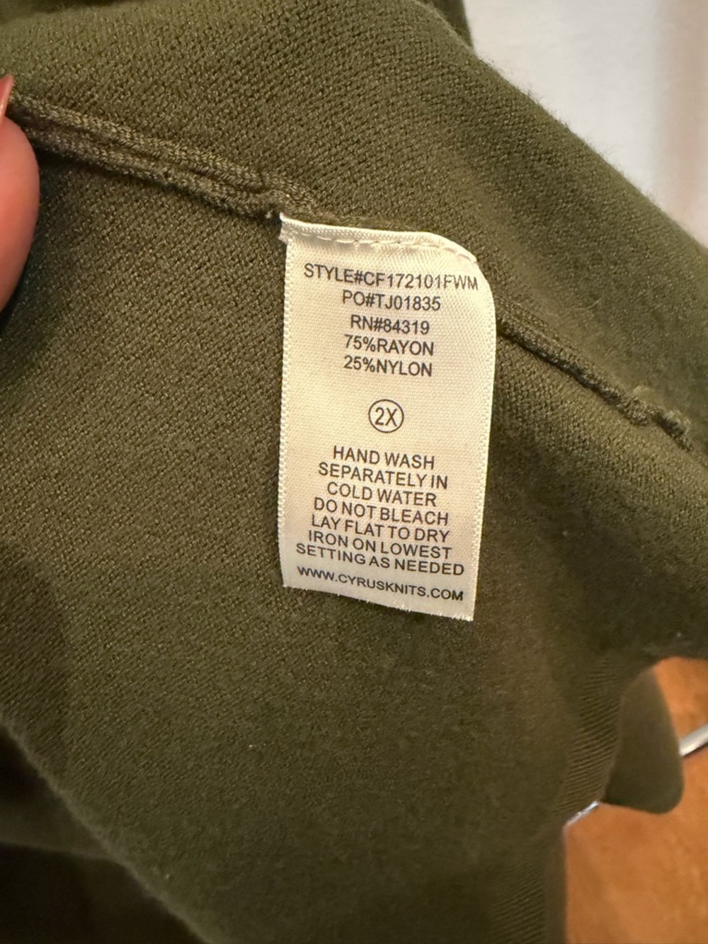 Cyrus Olive Green Hooded Sleeveless Cardigan - Picture 4 of 5